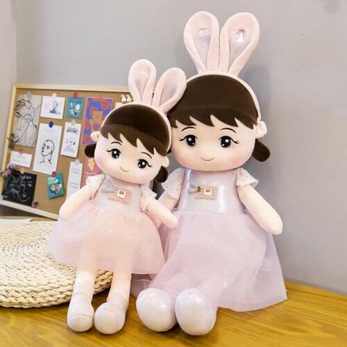 Zqswkl 60/80/145cm kawaii princess doll plush toy for girl cute big stuffed animals cute soft childrens toys pillow hugs