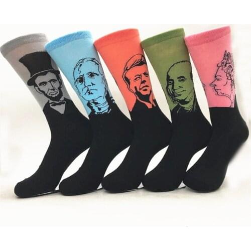 1 pair men women socks cotton art world famous oil painting socks unisex funny novelty socks