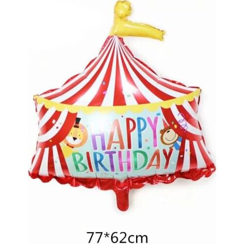 1pcs Circus animals birthday Foil balloons elephant Lion zebra bird Helium balloon Childrens birthday party decorations globos