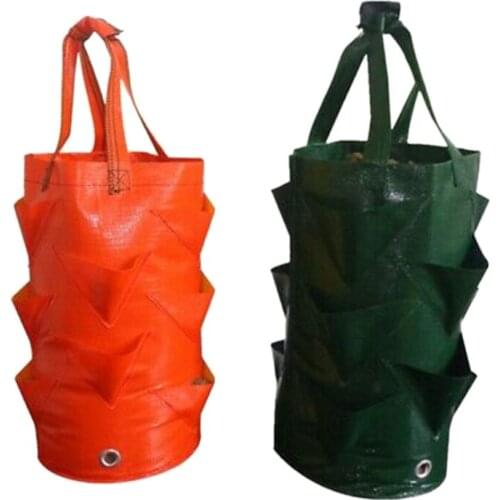 1Pcs Hanging Strawberry Tomato Planter Grow Bags Garden Hanging Vegetable Flower Planting Bag