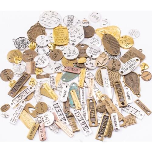 100g/pack DIY Retro Zinc Alloy Jewelry Accessories, Brand Product Pendants, Mixed Models and Mixed colors are sent randomly