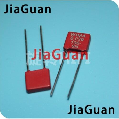 20PCS NEW RED WIMA MKS2 0.039uf 100V P5MM 0.039UF 393/100V Audio 393 mks-2 39nf/100v 39NF