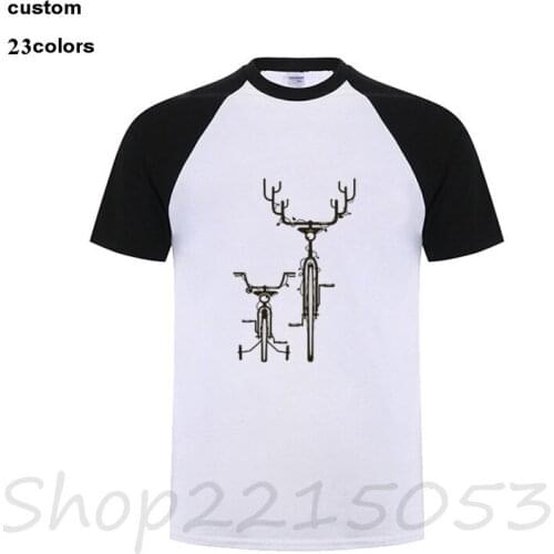 2020 fashion Deer Bicycle Men T-Shirt dad is son best friends tv show t shirts gift MTB biker male tshirts fathers day t-shirts