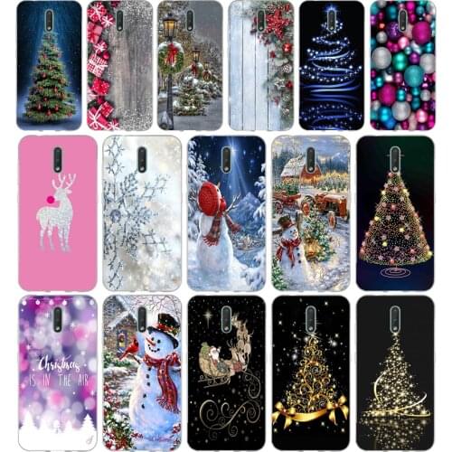 341FG Snowman Colorful Merry Christmas gift Soft Silicone Tpu Cover phone Case for Nokia 2.1 2.3 3 3.1 4.2 5 5.1 Plus 7.2 6 8