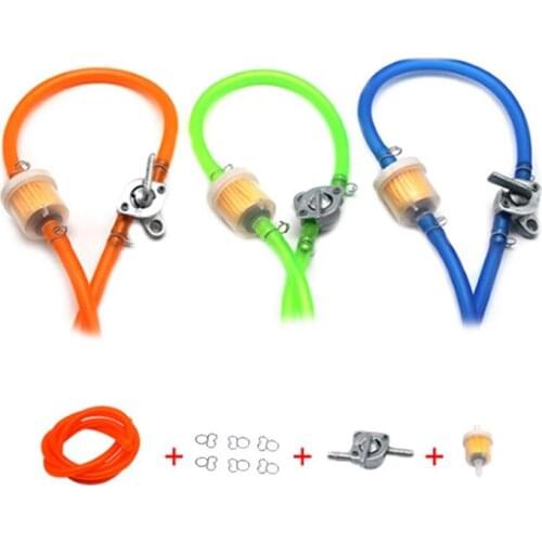 6mm Motorcycle Petrol Fuel Tap Valves On/Off Switch + Oil tube+Oil filter Inline