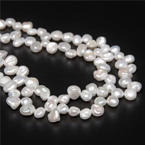8*12mm Freshwater White Keshi Pearl Beads High Quality Irregular Natural Baroque Pearl Beads For Jewelry Making Bracelet DIY 14"