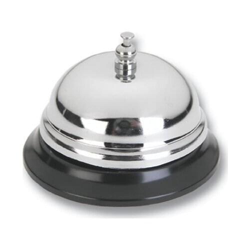 AT69 -Classic Service Concierge Hotel B & B Desk Call Steel Bell