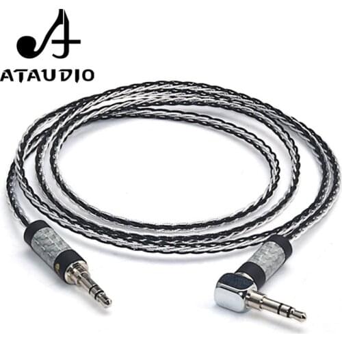 ATAUDIO Hifi 3.5mm Cable Hi-end 7N OCC Silver-plated 3.5mm Aux Audio Cable