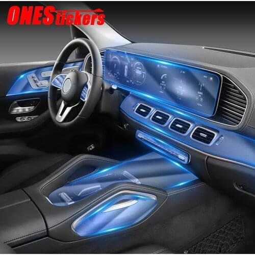For Mercedes Benz GLE Class GLE350 GLE450 W167 V167 2020+ Car Center Console AC Navigation Full Set Interior TPU Protector Film