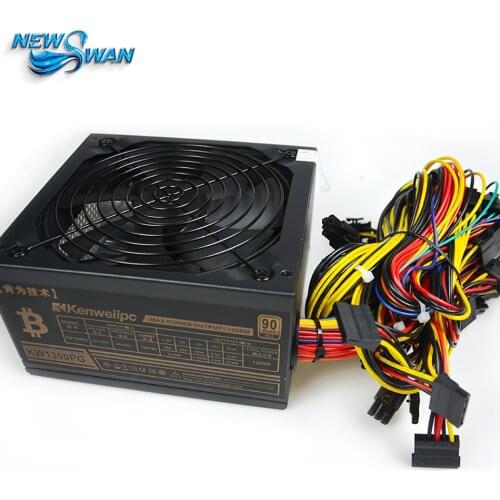 PC Power Supply 1300W Bitcoin Bitecoin Miners High quality Computer Power Supply Low Noise with 5 PCS 6pin MAX 1300W