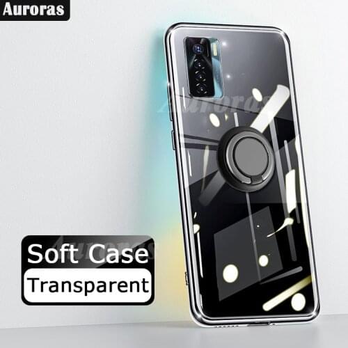 Auroras For Tecno Camon 17P Case Anti-fall Clear Case Shockproof With Ring Soft Cover For TECNO Camon 17 Pro Clear Case