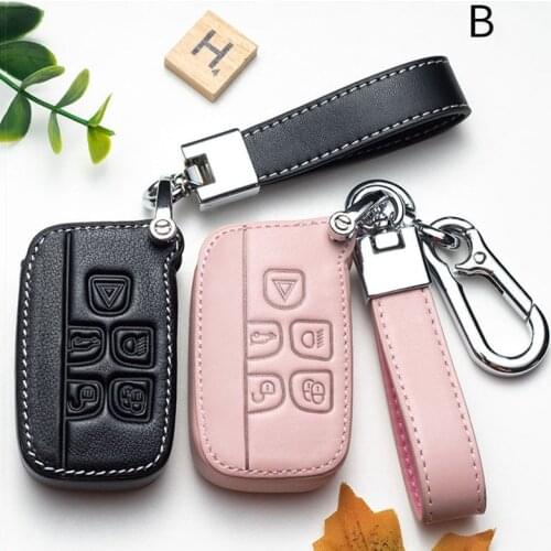 Car Key Case for Car Key Cover for Land Rover RANGE ROVER SPORT freelander 2 DISCOVERY 4 Evoque Jaguar XE XJ XJL XF Key Ring