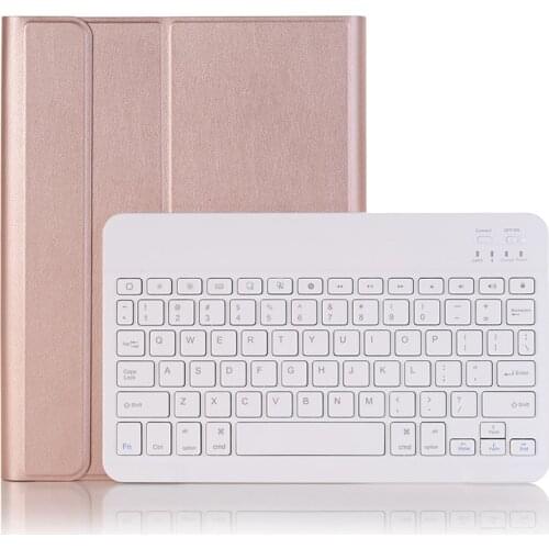 PU Leather Case with Removable Bluetooth Keyboard and Pencil Slot for iPad 10.2 2019 7th Gen Smart Cover for iPad 8 10.2 2020