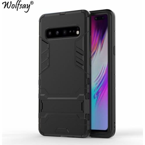 Wolfsay Cover For Samsung Galaxy S10 5G Case Slim PC + Soft Rubber Armor Phone Case For Samsung S10 5G Cover Galaxy S10 Fundas