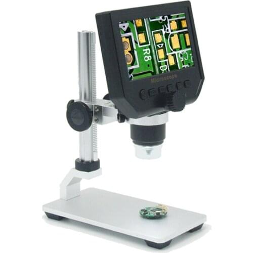 600X digital microscope electronic video Aluminium Alloy microscope 4.3 inch HD 3 .6MP CCD LCD soldering microscope phone repair