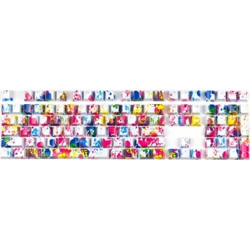 Colorful Graffiti Keycaps For Cherry Mx Gateron Kailh Box TTC Swicth Mechanical Keyboard 104 Keys OEM Profile ABS Backlit Keycap