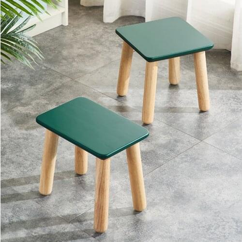 Детская мебель Childrens Stool Simple Household Small Square Seat Solid Wood Tea Table Wooden Stools Creativity барный стул