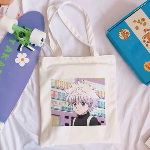Hunter X Hunter Kurapika Canvas Bag Anime Letter Print Japanese Winter New Large Capacity Fashion Punk Fun Vintage Shoulder Bags