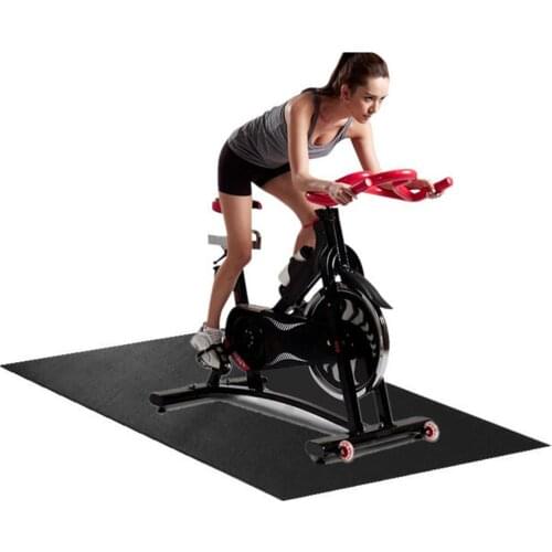 60x180cm Exercise Mat Gym Fitness Equipment For Treadmill Bike Protect Floor Mat Running Machine Shock Absorbing Pad Black