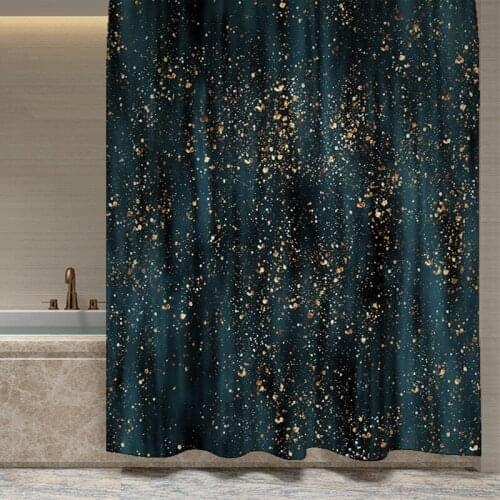 Bathroom Creative Star Shower Curtain Stylish Modern Thickened Waterproof Bathroom Partition Curtain Opaque Bathroom Supplies