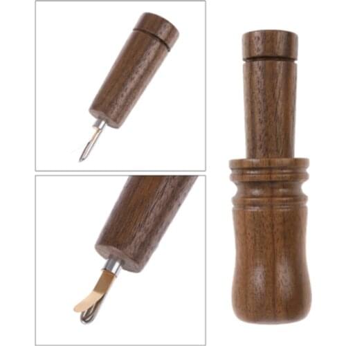 Outdoor Whistle Wooden Hunting decoy Hunter Brown Oak Wood Blowing Duck Caller Hunting Supplies