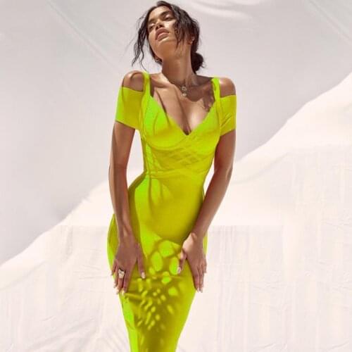 2019 new summer bandage dresses hot sell orange dress bodycon strap dress causal sexy