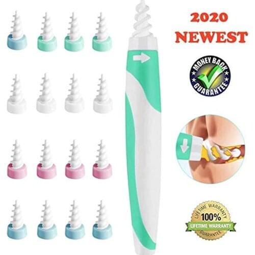 New Ear Wax removal 16 Tips Spiral Smart Ear Care Clean Earpick Wax Remover Curette Ear Cleaner Spoon plugs Spirals Care Tool