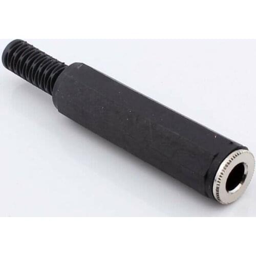 1/4" 6.35mm Mono Plastic Jack Socket Female Solder Terminals Connector