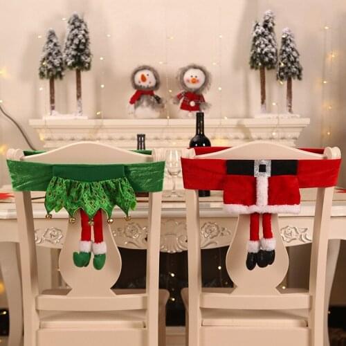 Christmas Santa Belt Elf Girl Skirt Chair Cover Home Decoration Kitchen Ornaments