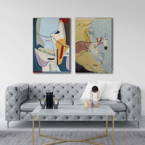 Modern Line Drawing Abstract Wall Art Contemporary Aesthethic Room Wall Decor Canvas Print