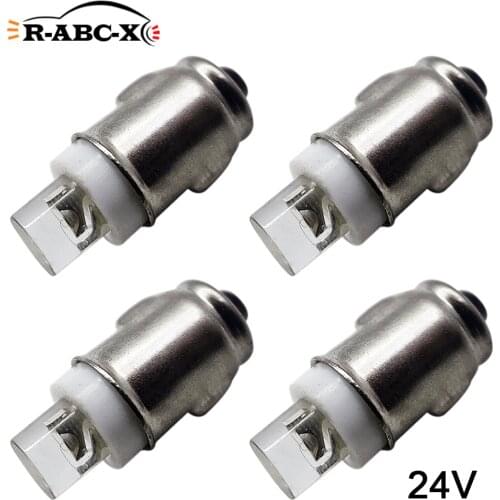 RUIANDSION 4 Pcs BA7S T7 LED Light DC24V Car Instrument Panel Trucks Dash Board Lamp 6000K White 50Lm Energy Saving Bulb