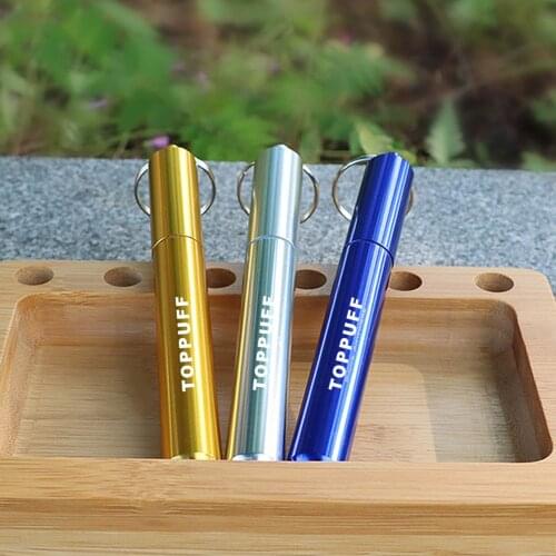 TOPPUFF Smell Proof Container 8ML Portable Keychain Aluminum Metal Tobacco Storage Herb Stash Jar For Travel