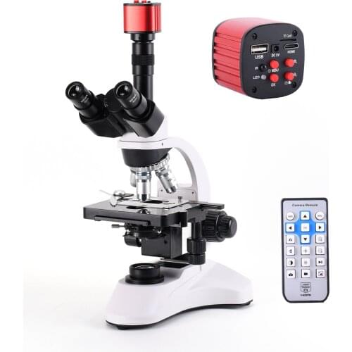 Trinocular Biological 1600X Stereo Microscope+16MP HDMI USB Industrial Camera Digital Microscope Camera for Phone PCB Repair