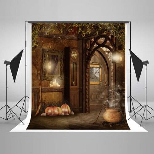 VinylBDS 8X8FT Halloween Photography Backdrop Pumpkin Studio Background For Children Photo Studio