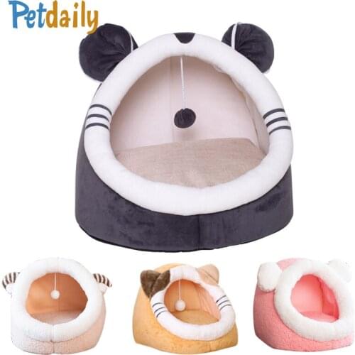 Four Season Cat Bed for Indoor Cats,Winter Warm Super Soft Bed for Cats or Small dogs,Cute kitten bed with toy,pet cat cave/nest