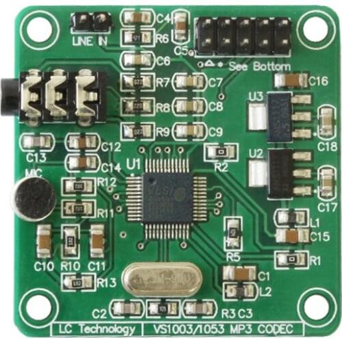 VS1003 MP3 module onboard microphone