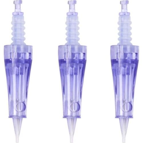 10pcs/lot Blue Color Disposable Microblading Eyebrow and Microneedle Replaceable Cartridges For Tattoo Eyebrow/Face care Machine