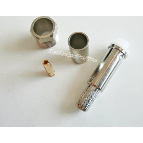 10pce Connector FME Female Jack Crimp RG58 RG142 LMR195 RG400 Cable Straight