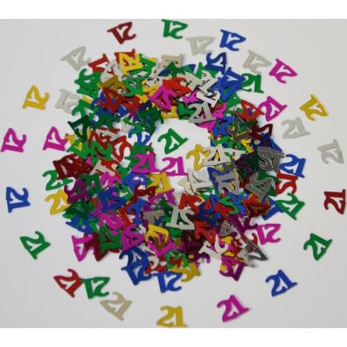 150g Multi Colors Mixed Number Digital 13 16 18 20 21 30 40 50 60 Happy Birthday Party Confetti Table Scatters Decorations