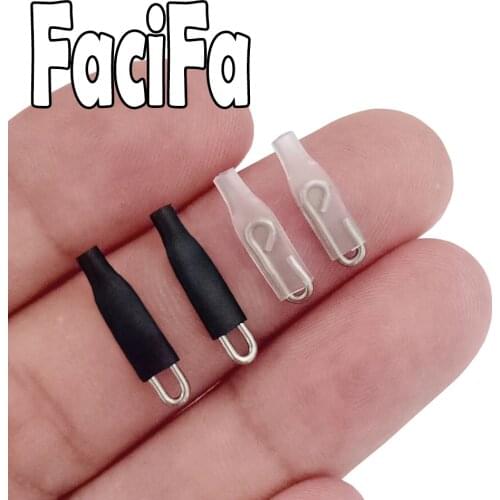 20 pcs Stainless Steel Snap Heat Shrink Tube Enganche Rapido Fishing Snaps enchufe rapido Fishing Connector Carp Fishing Hook