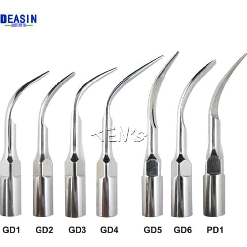 5 pcs x GD1/ GD2 /GD3/ GD4/ GD5/GD6/PD1/ED1/ED2/ED3/ED4 Dental Scaler Tips for Satelec DTE NSK Ultrasonic Scaler Handpiece