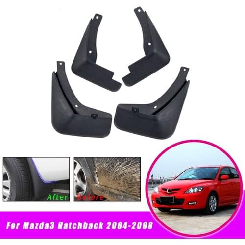 Car Mud Guards For Mazda 3 hatchback 2004 2005 2006 2007 2008 Splash Guards Over Fender Kit Car Styling Fender Accessories
