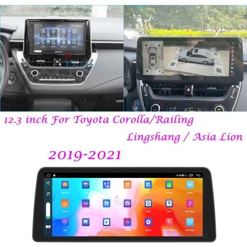 12.3 inch Car Radio For Toyota Corolla Railing Lingshang Asia Lion Android10 Multimedia Stereo CarPlay Video Wifi GPS Navigation