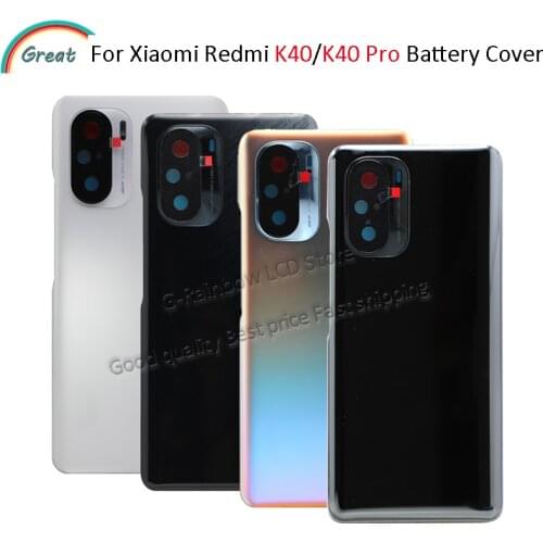 Cover For Redmi K40 Pro K40 Battery Back Cover Door Rear Housing+ Camera Lens Case Assembly For Redmi K40pro Back Housing