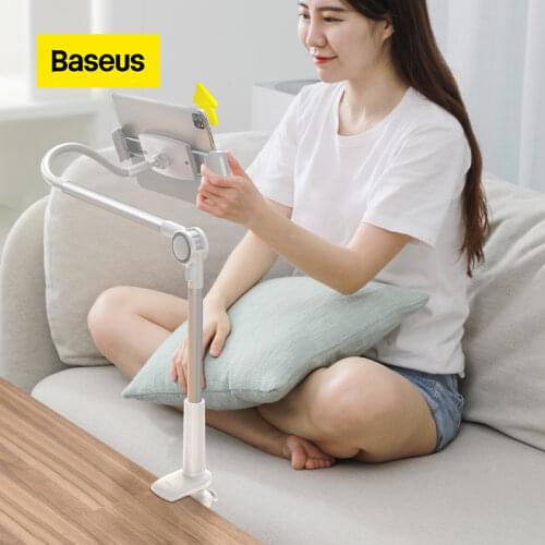 Baseus Phone Holder Adjustable Long Arm Lazy Phone Holder Clip Foldable Desk Tablet Mount Holder Stand For iPhone Samsung