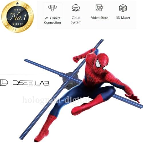 Dseelab newest 65cm wifi mobile phone app cloud hologram led fan display 3d holographic addvertising projector