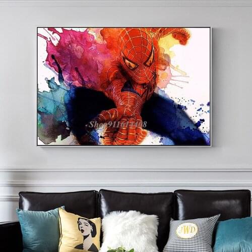 Classic Marvel Movie Superhero Spiderman Wall Art Prints Canvas Painting Living Room Decor Home Decor Pictures One Piece Poster