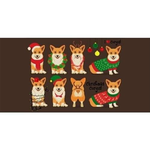 Cute Corgi Christmas Tea Kitchen Towel Lovely Breed Welsh Corgi Dogs Shower Towels Funny Christmas Corgis Travel Beach Puppy 140