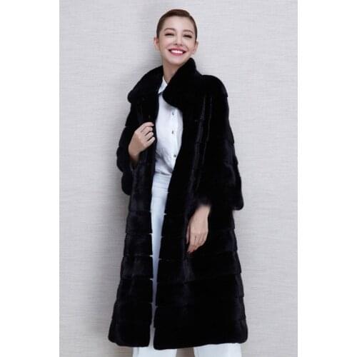 Urumbassa women warmed long Faux Winter fashion slim fur overcoat S-4XL plus size surcoat Chic ladies elegant coat