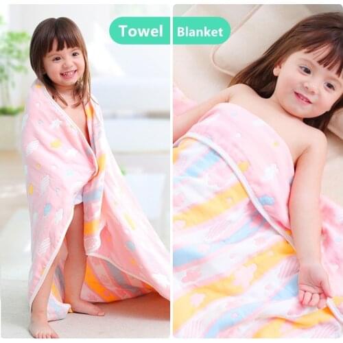 2020 New Baby Swaddle 100% Muslin Cotton 6 Layers Baby Bath Towel Newborn Blankets Bebe Receiving Blankets Infant Wrap 110*110cm